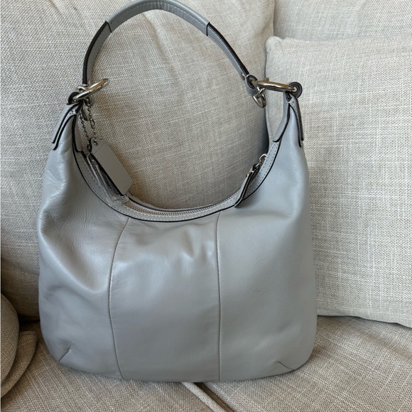 Coach Kristen Hobo shoulder bag woven leather like new - Picture 5 of 17